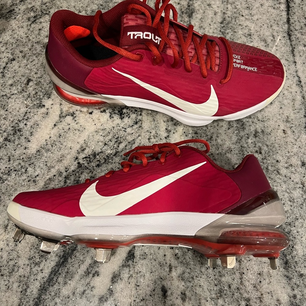 Nike CQ7224-601 Force Zoom Trout 7 Red Metal Baseball Cleats Men’s Sz 9.5 NWOB